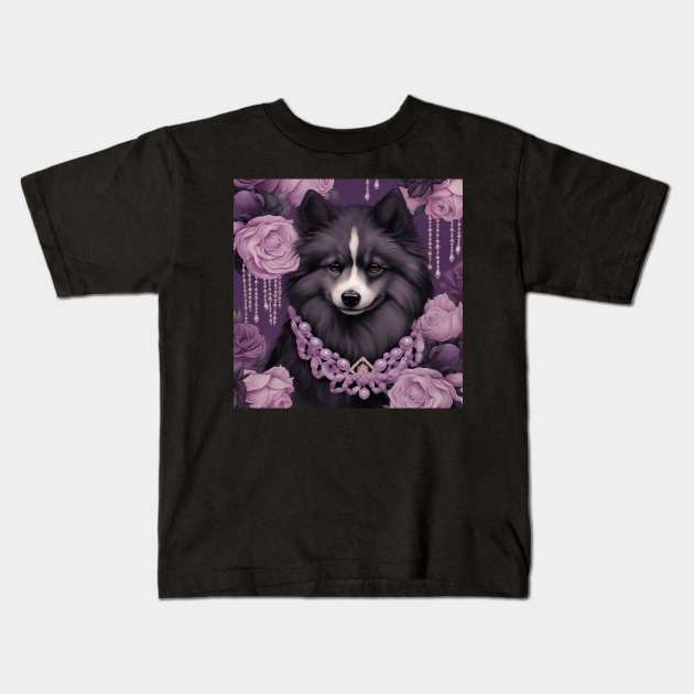 Luxe Finnish Lapphund Kids T-Shirt by Enchanted Reverie